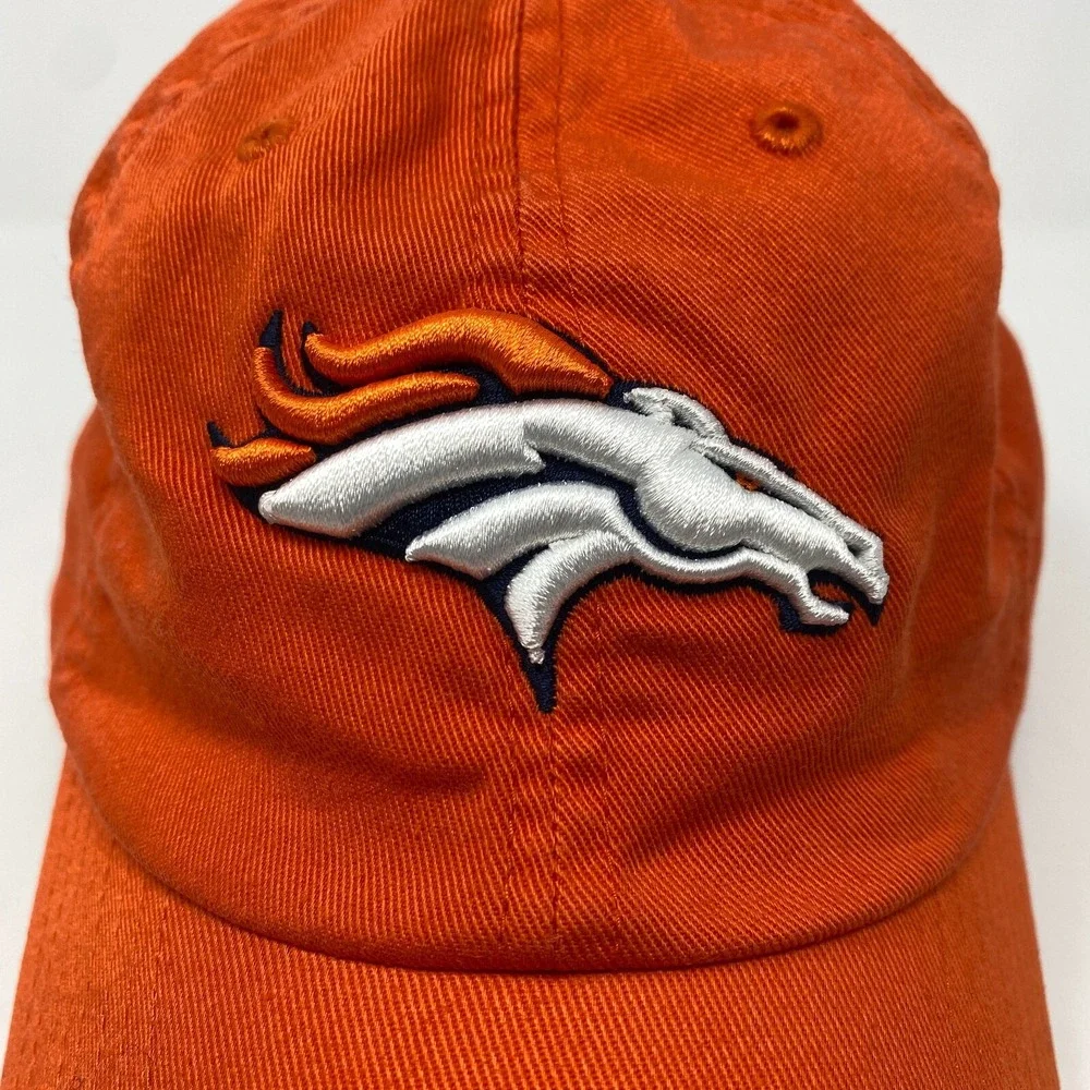 Denver Broncos NFL Cap Orange Embroidered Logo Dad Hat Medium‎
